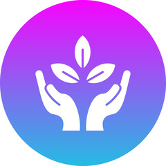 Conservation Gradient Circle Glyph Inverted Icon