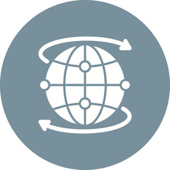 Worldwide Multicolor Circle Glyph Inverted Icon