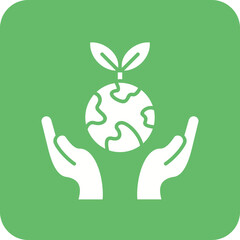 Globalization Multicolor Round Corner Glyph Inverted Icon