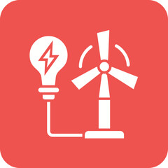 Wind Power Multicolor Round Corner Glyph Inverted Icon