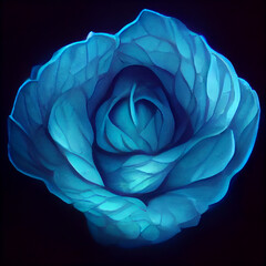 Obraz premium A illustration of a colorful rose blossom
