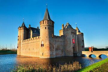 Muiden Castle  area water background