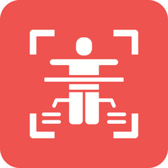 Body Scan Multicolor Round Corner Glyph Inverted Icon