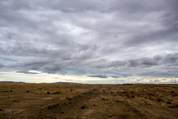 storm clouds over the mountains