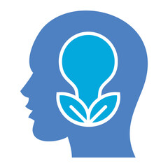 Think Green Glyph Two Color Icon