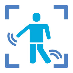 Motion Capture Glyph Two Color Icon