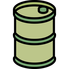 oil barrel line filled icon