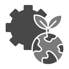 Ecosystem Greyscale Glyph Icon