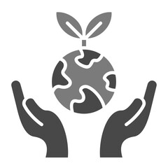 Globalization Greyscale Glyph Icon