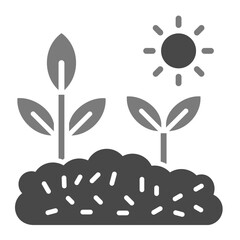 Plantation Greyscale Glyph Icon