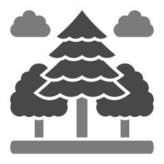 Forest Greyscale Glyph Icon