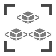 Cubes Greyscale Glyph Icon