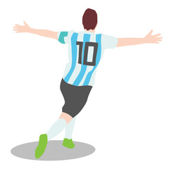 illustration image of a professional footballer. very suitable for your football design needs
