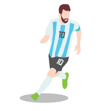 illustration image of a professional footballer. very suitable for your football design needs