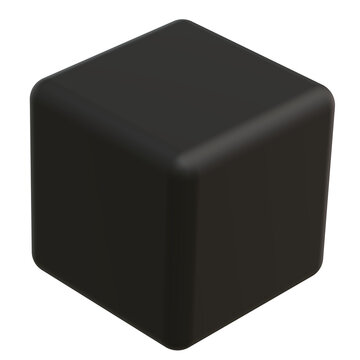 black and white cube