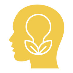 Think Green Multicolor Glyph Icon