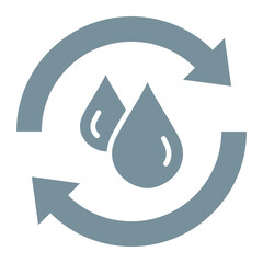 Reuse Water Multicolor Glyph Icon