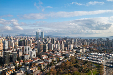 Fototapeta na wymiar Aerial View of Kalamis Park in Istanbul