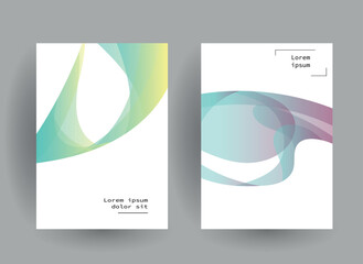 Design for business data visualization, cover layout vector