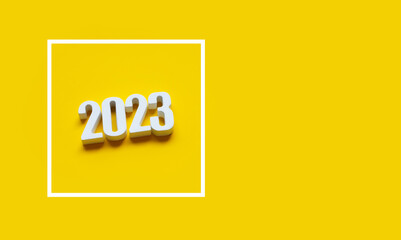 2023 concepts with text number on yellow