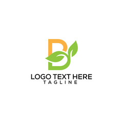 Green White Natural B Letter Logo