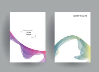 Design for business data visualization, cover layout vector