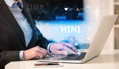 Doctor working a health check