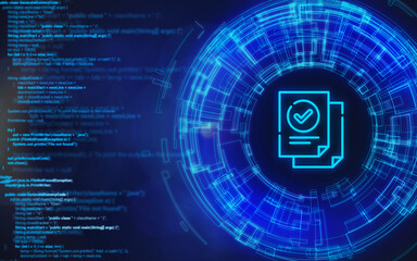 Obraz premium Secure information files placed on the Internet.