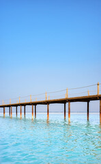 Picture of a wooden pier, Egypt.