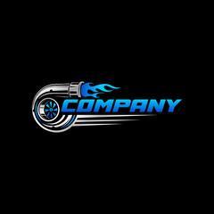 turbo car automotive logo template