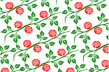 vector wallpaper background illustration with the concept of a rose flower motif and a white background