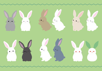 ウサギのイラストセット