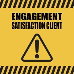 Logo engagement satisfaction client. - obrazy, fototapety, plakaty