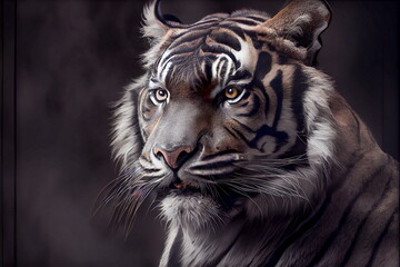 black tiger portrait
