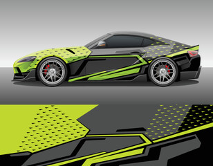 Car wrap vinyl racing decal ornament. Abstract geometric sport background design print template. Vector illustration. © Алексей Панков