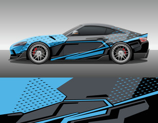 Car wrap vinyl racing decal ornament. Abstract geometric sport background design print template. Vector illustration.