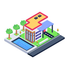 Grab this amazing isometric icon of house 