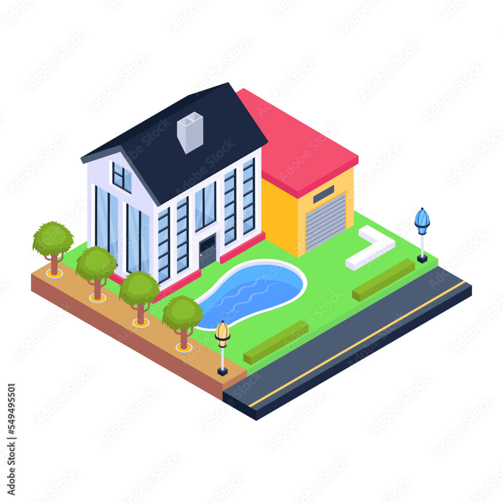 Canvas Prints grab this amazing isometric icon of house