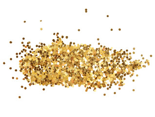 PNG gold confetti dot element on transparent background.