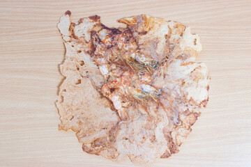 sembei is a Japanese rice cracker made with shrimp, heated to form a sweet, crispy sheet. - obrazy, fototapety, plakaty