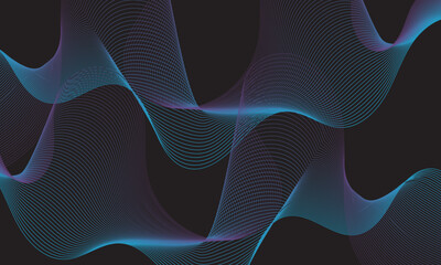 wavy grid black background, vector