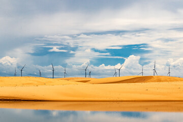 Wind turbines in the desert