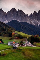 Santa Maddalena, Dolomity, Tyrol, Włochy, Italy, Alpy, góry - obrazy, fototapety, plakaty