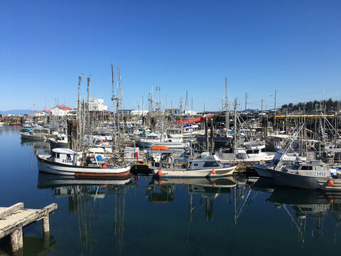 French Creek Harbour in Parksville on the East Coast of Vancouver Island, British Columbia, Canada