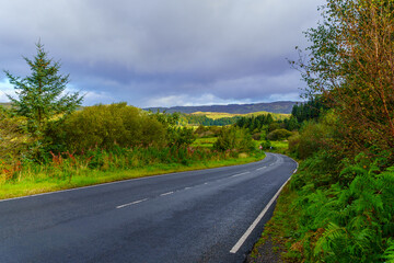 Road and landscape, Argyll and Bute