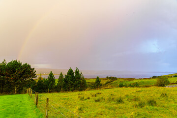 Loch Snizort Beag, with a rainbow, Skye