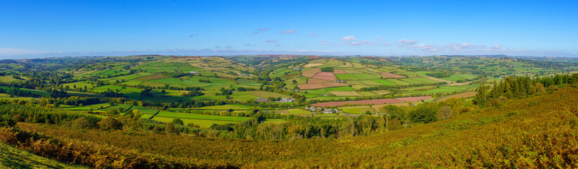 Fototapeta na wymiar Panorama of countryside in Brecon Beacons National Park