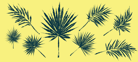 Palm trees. Textured ink brush drawing. illustration - 549516986