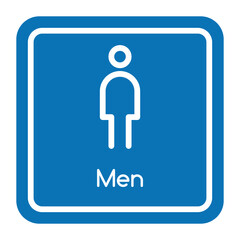 Man toilet. Male wc. Restroom signage. Vector graphics