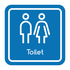 Man and woman toilet. Male and female wc. Restroom signage. Vector graphics
